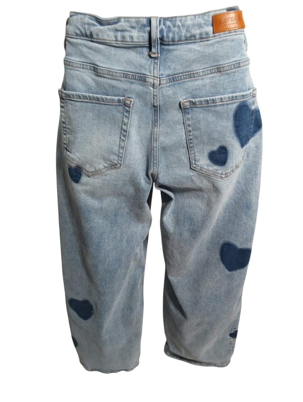 NEW BAYEAS Rosalind Heart Detail High Rise Barrel Jeans Women’s Size 26 - Picture 7 of 7